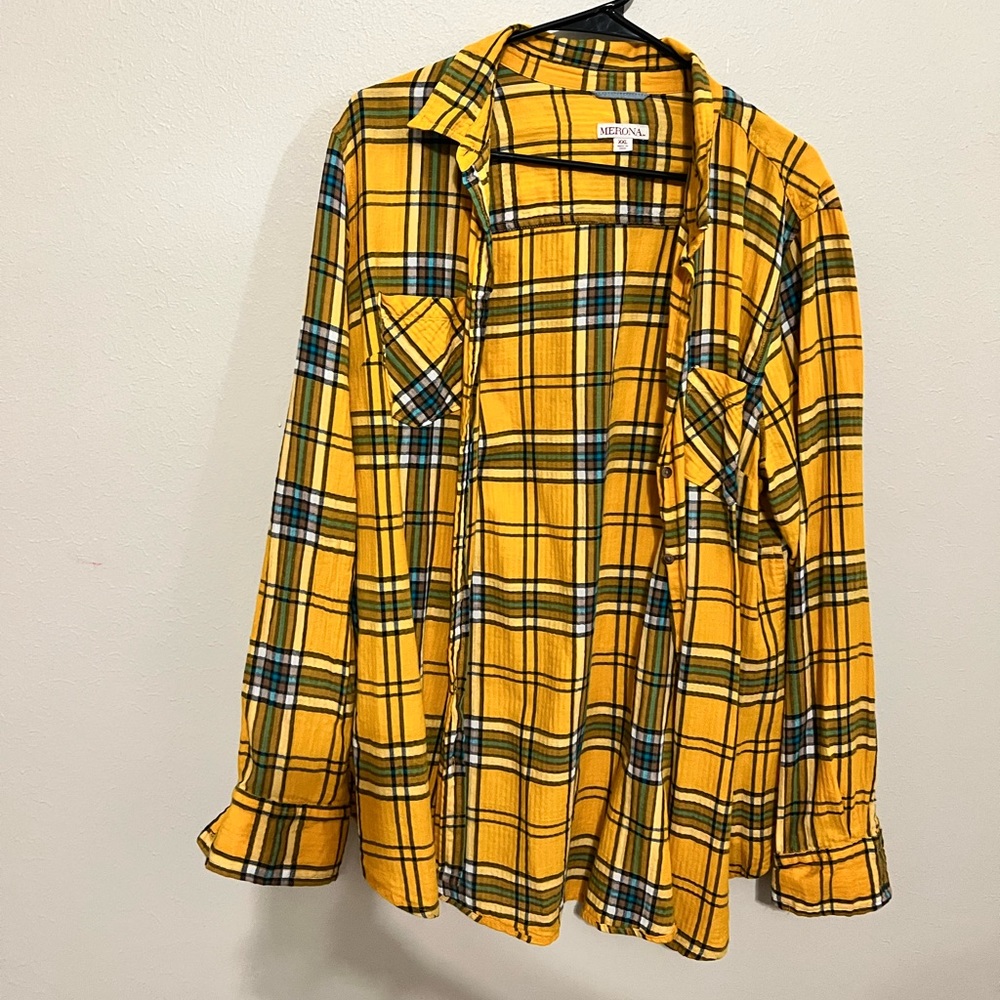 Women’s Yellow Flannel in Size XL